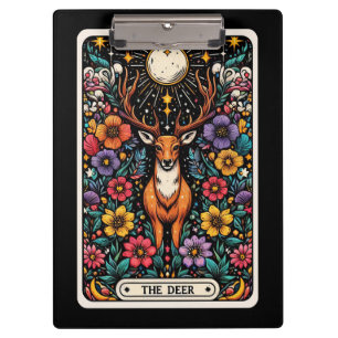 Tarotkarte des Hirsches Waldtiersymbolik Klemmbrett