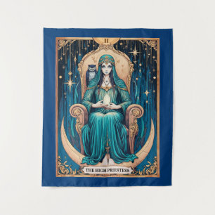 Tarotkarte, die Hohepriesterin 2 Wandteppich