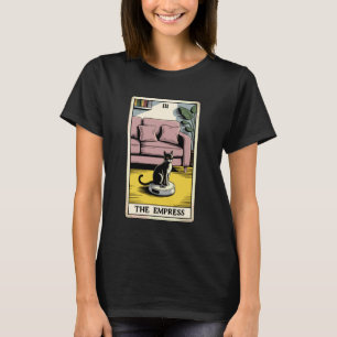 Tarotkarte Die Kaiserin Katze Auf Roboter-Staubsau T-Shirt