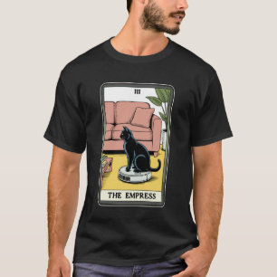 Tarotkarte Die Kaiserin Katze Auf Roboter-Staubsau T-Shirt