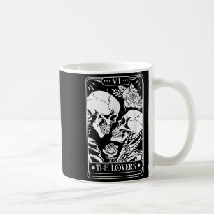 Tarotkarte Die Liebenden Vintage Skelett Goth Hall Kaffeetasse