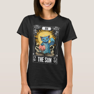 Tarotkarte Gothic Astrologie Okkult Die Sonne Katz T-Shirt