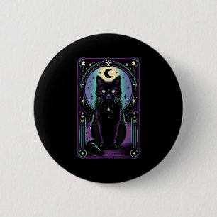 Tarotkarte Halbmond Schwarze Katze Liebhaber Tarot Button
