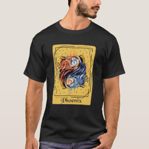 Tarotkarte Phönix Ying Yang Feuerbird mit Fantasy T-Shirt
