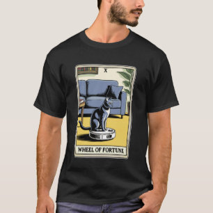 Tarotkarte Rad des Schicksals Katze auf Roboter-St T-Shirt