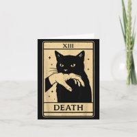 Tarotkarte schwarze Katze Okkult Hexerei schwarze