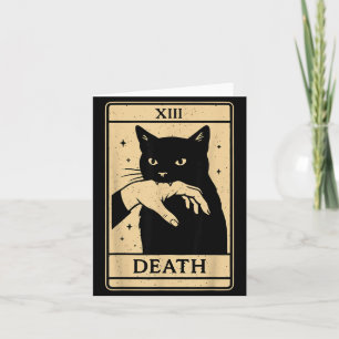 Tarotkarte schwarze Katze Okkult Hexerei schwarze Karte