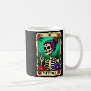 Tarotkarte The Messy Bun Skeleton Halloween Kaffeetasse