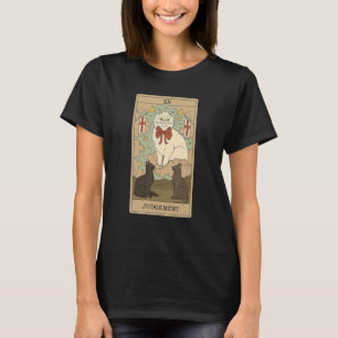 Tarotkarte Urteil und Katze Kosmische Grafik Katze T-Shirt