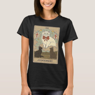 Tarotkarte Urteil Und Katze Kosmisches Grafik Katz T-Shirt