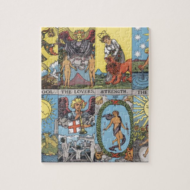 Tarotkarten-Collage Puzzle (Vertikal)
