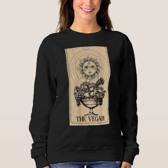 Tarotkarten Die vegane Hexenkunst Wahrsagerin Oc Sweatshirt (Vorderseite)