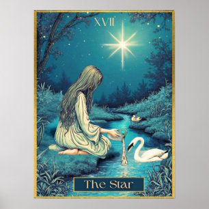 Tarotkarten-Illustration, Der Stern Poster
