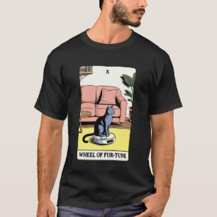 Tarotkarten-Rad-der-Fur-Tune-Katzen-Roboter-Staubs T-Shirt