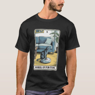 Tarotkarten-Rad des Fur-Tune-Katze-Roboter-Staubsa T-Shirt