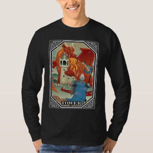 Tarotkarten Turm Okkult Schicksalsteller Gothic T-Shirt