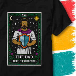 Tarotkarten-Vater-Held-Beschützer-Schild-Kunst-Vat T-Shirt