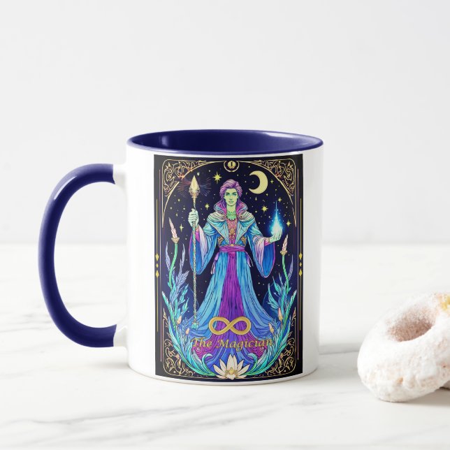 Tarotkartenillustration, Der Magier Tasse (Mit Donut)