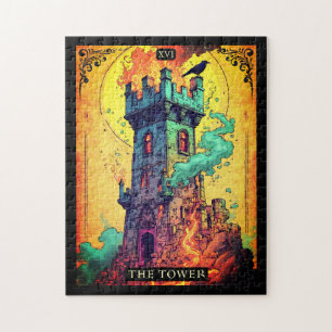 Tarotkartenillustration, Der Turm Puzzle