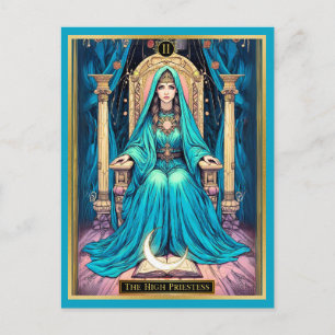 Tarotkartenillustration, Die Hohepriesterin Postkarte