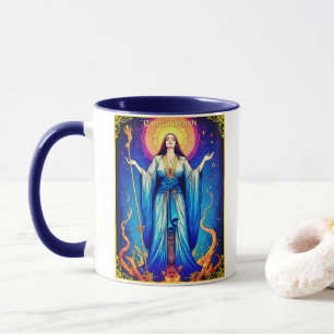 Tarotkartenillustration, Königin der Stäbe Tasse