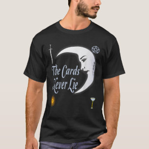 Tarotkartenleser-Deck Mond Sonne Stäbe Pentakel Ke T-Shirt