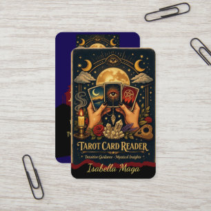 Tarotkartenleser Gold Mystic Visitenkarte