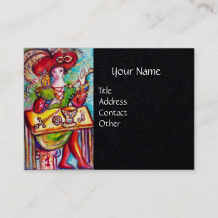 TAROTS der VERLORENEN SCHATTEN, MAGIER schwarzes Visitenkarte