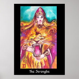 TAROTS DER VERLORENEN SCHATTEN /Stärke / Tapferkei Poster