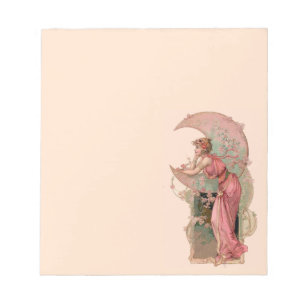 TAROTS/ LADY DES MONDS, BLUMEN IN ROSA NOTIZBLOCK