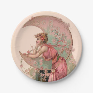 TAROTS / LADY OF THE MOON, BLUMEN IN ROSA PAPPTELLER