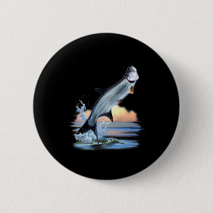 Tarpon Fisch Frische Wassertiere Jagen Fische A Button