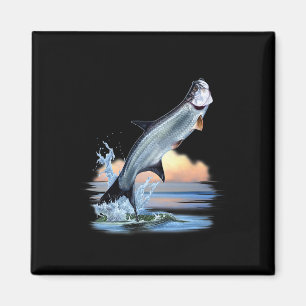 Tarpon Fisch Frische Wassertiere Jagen Fische A Magnet