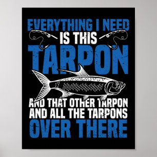 Tarpon Fische, die Fische des Tintenfischs und des Poster