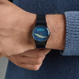 Tarpon Fischen Salzwasser Mit Monogramm Armbanduhr