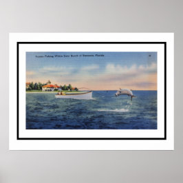 Tarpon Fischerei Sarasota 20x28 Poster