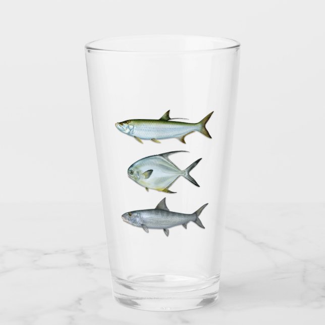 Tarpon, Genehmigung, Bonefish Drink Glas (Vorderseite)