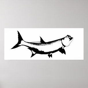 Tarpon Graphic Poster