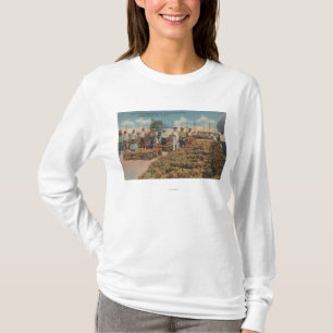 Tarpon Springs, FL - Szene des Schwamm-Austausches T-Shirt