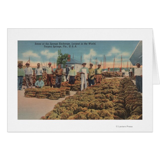 Tarpon Springs, FL - Szene des Schwammaustauschs (Vorderseite (Horizontal))