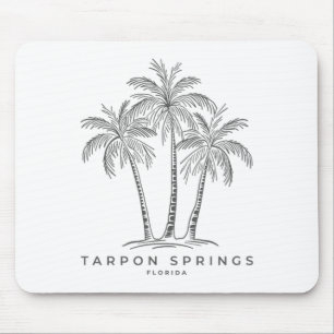Tarpon Springs Florida Fl Strandurlaub Palmenbaum Mousepad