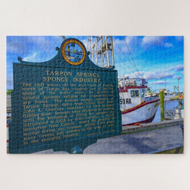 Tarpon Springs Florida Puzzle (Horizontal)