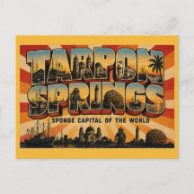 Tarpon Springs Florida Schwamm Hauptstadt Vintage