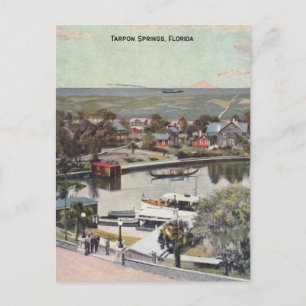 Tarpon Springs Florida Vintage-Foto Postkarte
