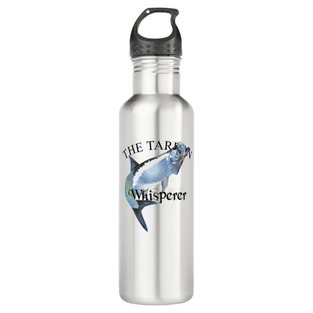 Tarpon Whisperer Edelstahlflasche (Vorderseite)