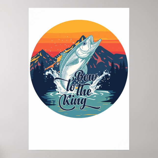Tarpun-Fliegenfischen Bow To The King Geschenk Poster (Vorne)