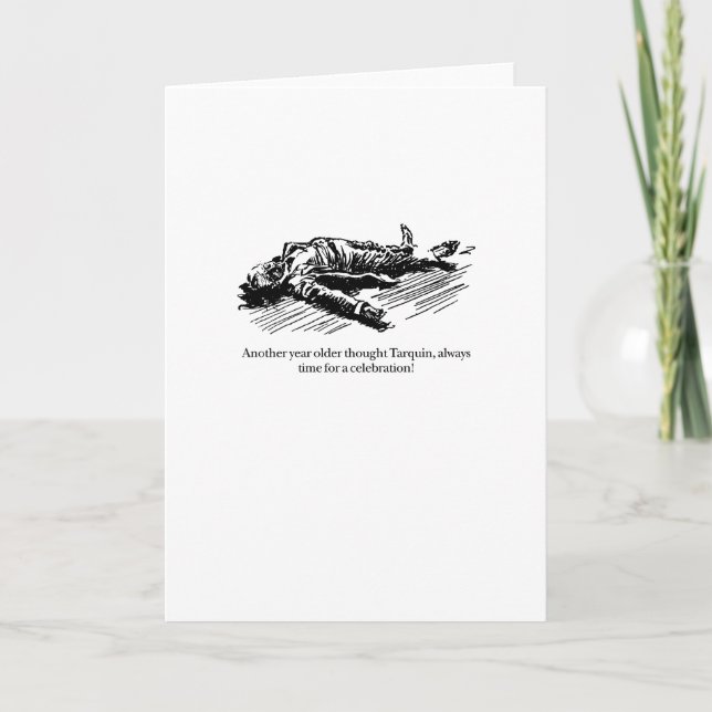 Tarquin und die Geburtstags-Feier Karte (Vorderseite)