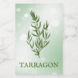 Tarragon Herbs Label Lebensmitteletikett