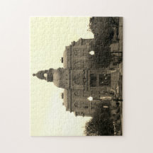 Tarrant County Courthouse Südwestseite SchwarzWeiß