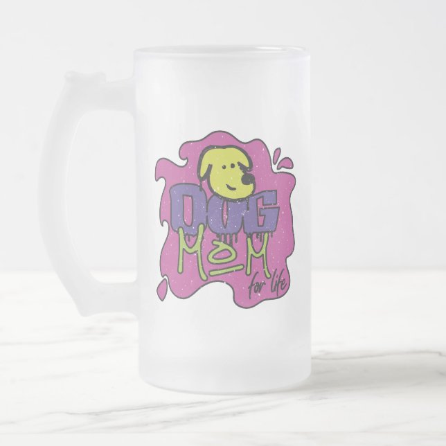 Tarro Dog Mom For Life Mattglas Bierglas (Links)